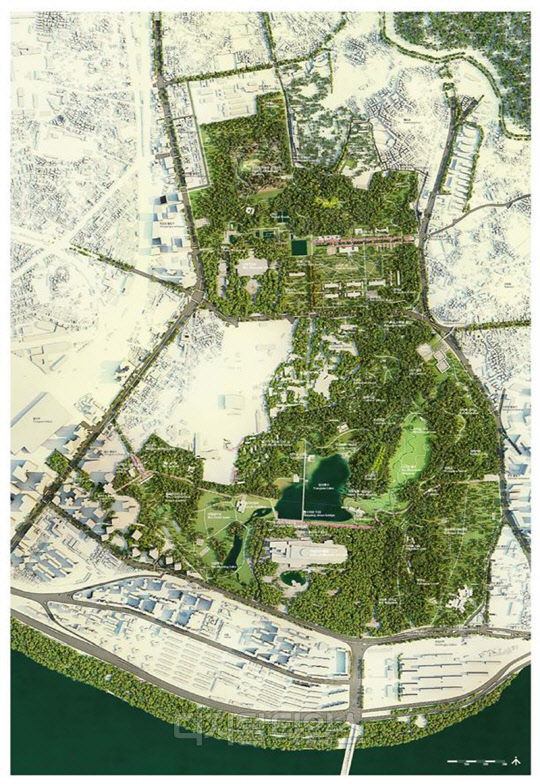 용산공원 조성 후 모습 예상도.<국토교통부 제공>